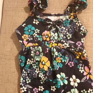 Justice girls flowey flower tank top